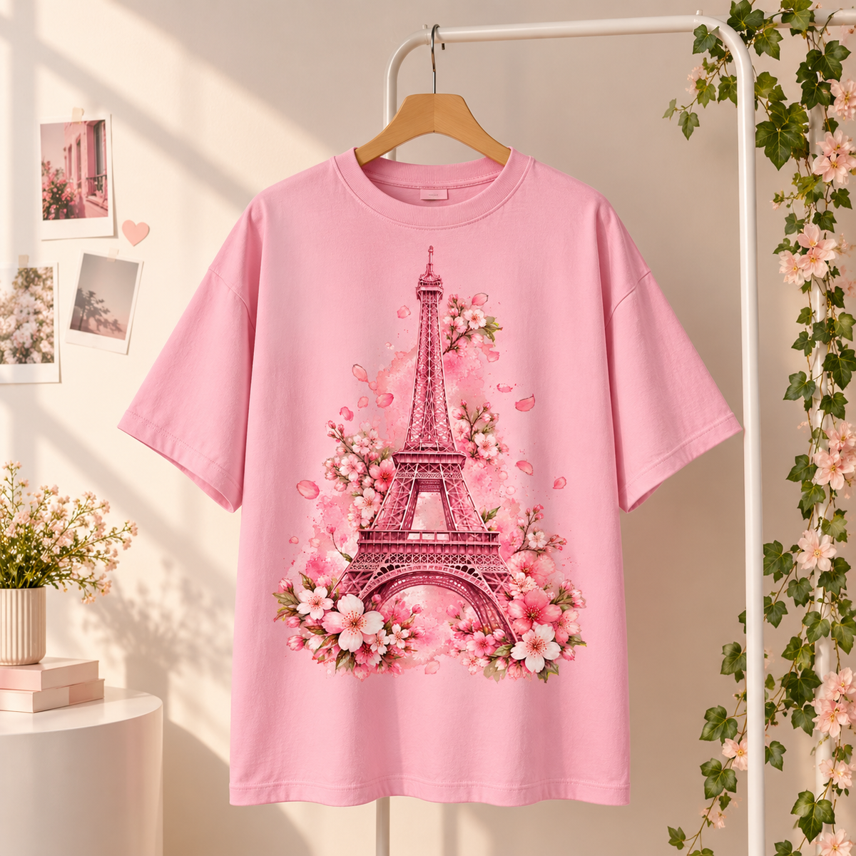 Eiffel Tower T-Shirt Pink