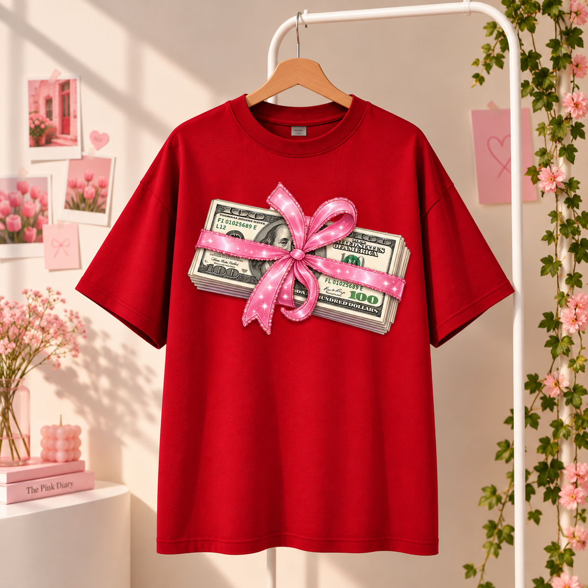 Money Bow T-Shirt Red