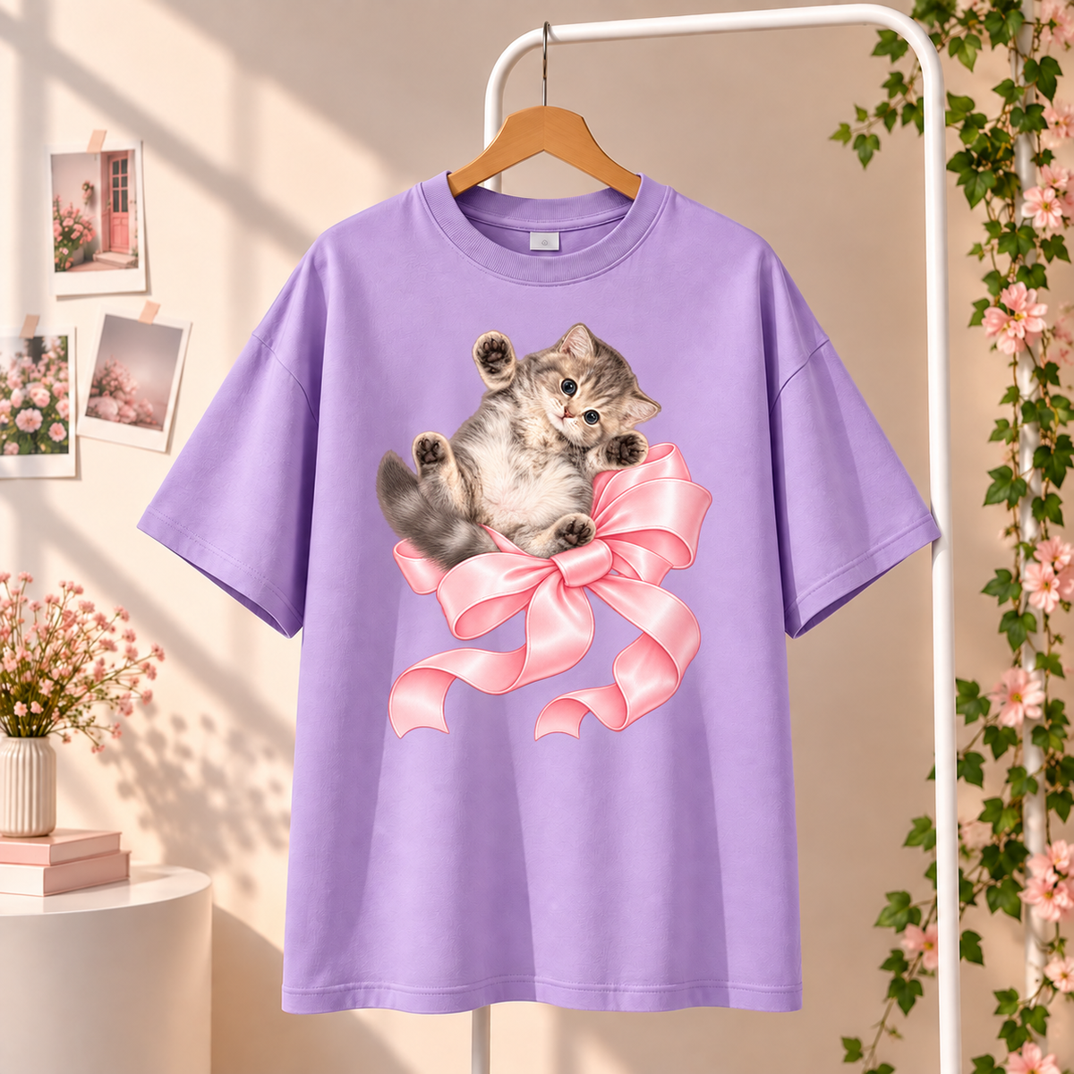 Kitten Bow T-Shirt Lalic